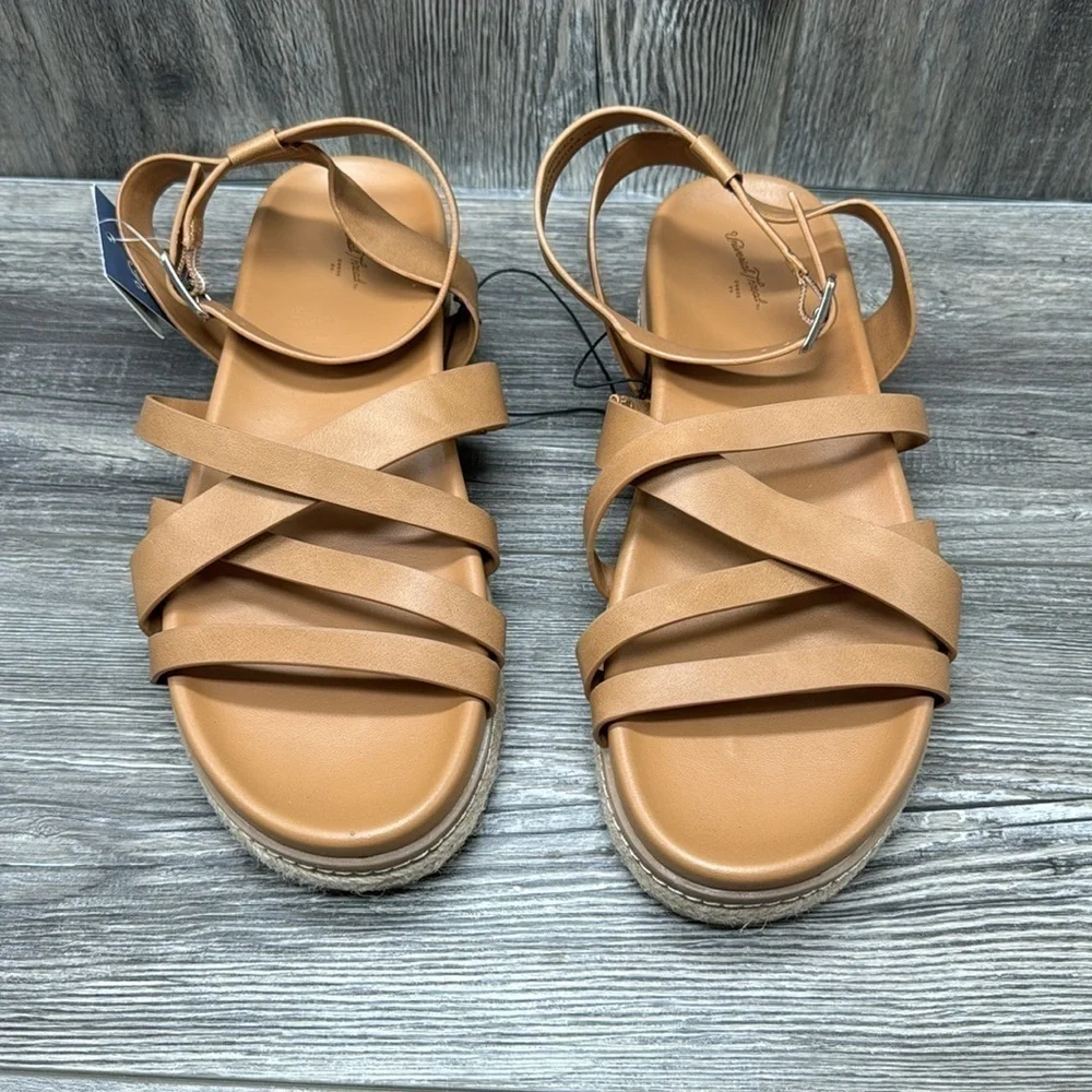 Women's Tanna Platform Sandals - Universal Thread Cognac - Picture 6 of 9